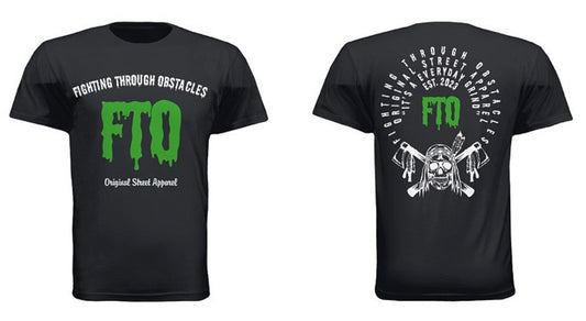 FTO Everyday Grind T-Shirt (Black/White/Green)